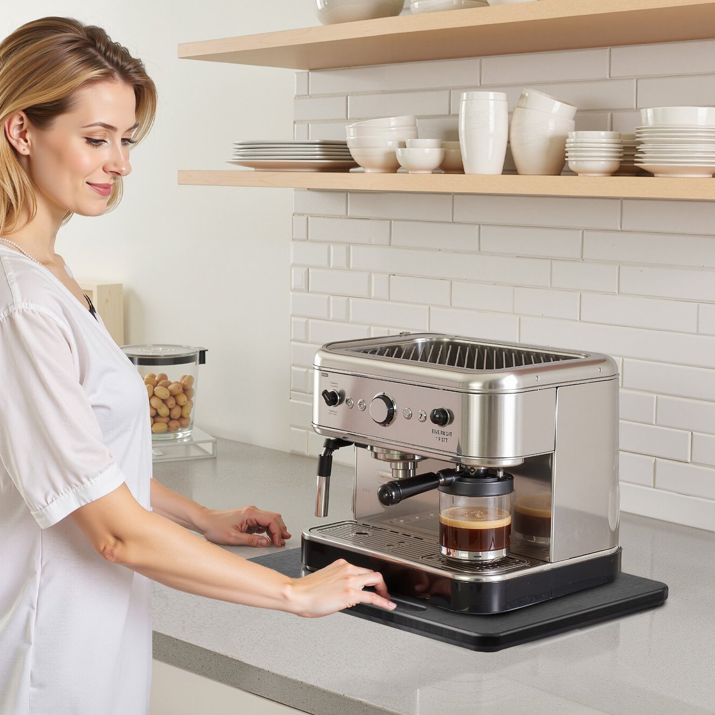 VEVOR Appliance Slider, Small 10.5 x 13-inch, Rolling Sliding Tray with Silent Rubber Wheels,-$20