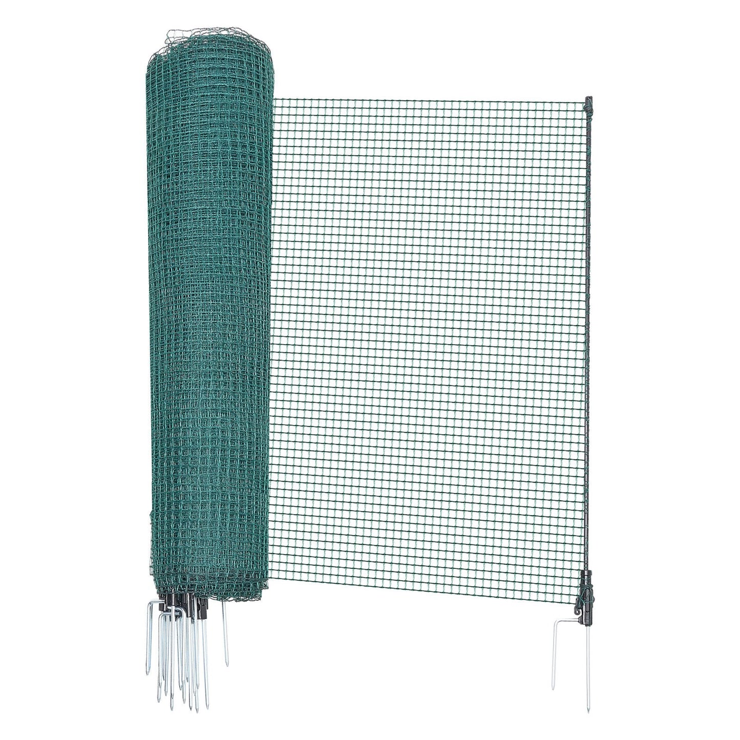 VEVOR Temporary Fence with Posts, 3.9 x 98.4 FT Plastic Mesh Fencing, Garden Safety Netting,-$65