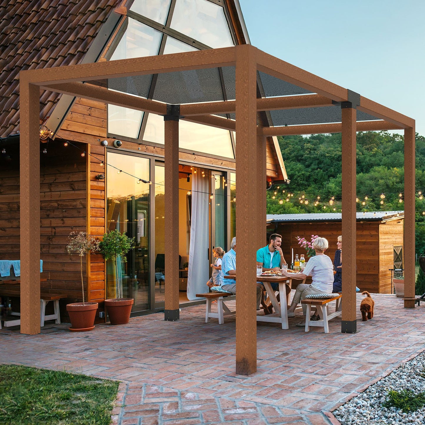 VEVOR Pergola Bracket Kit 6''x6''(Inner Size 5.6x5.6), 4pcs 4-Way Heavy Duty Corner Bracket,-$110
