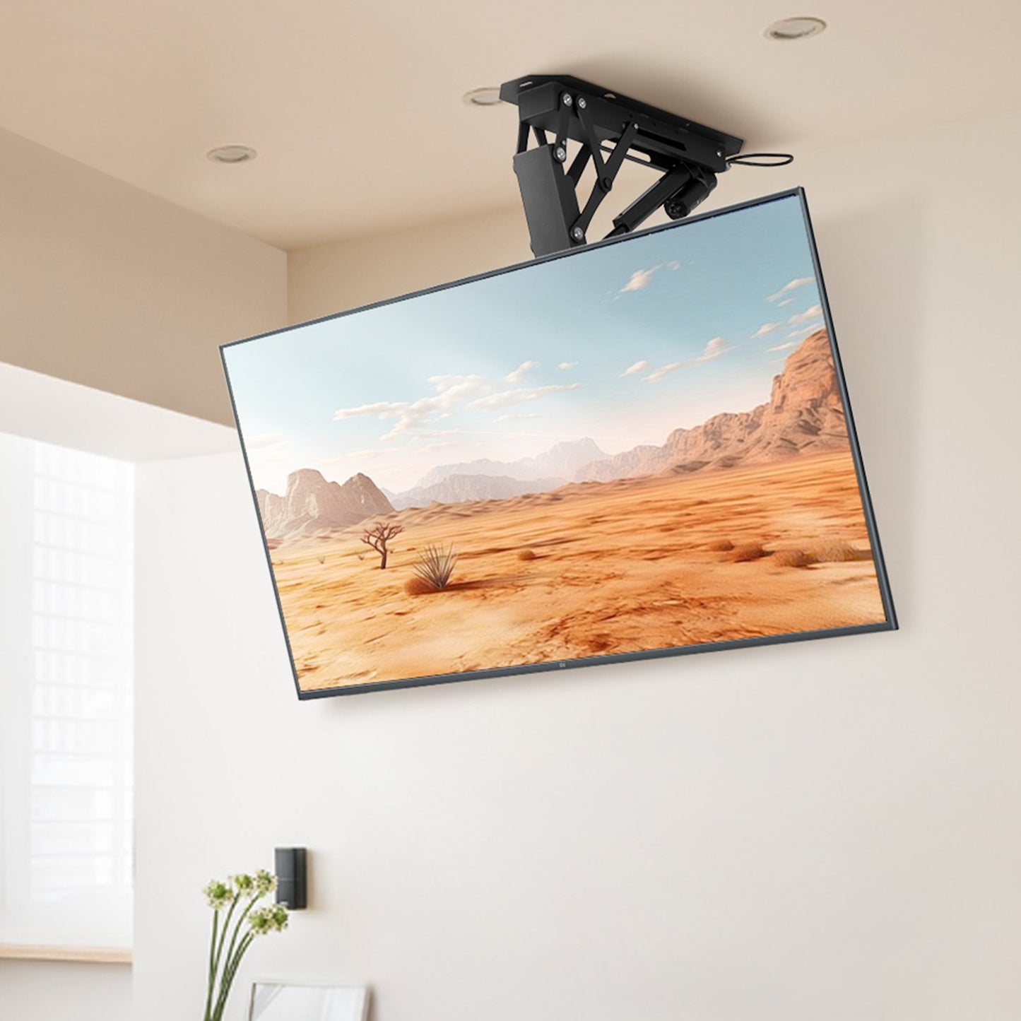 VEVOR Motorized Ceiling TV Mount, TV Wall Mount for 32 to 70 Inch TV, Electric Adj Ceiling TV Mount,-$160