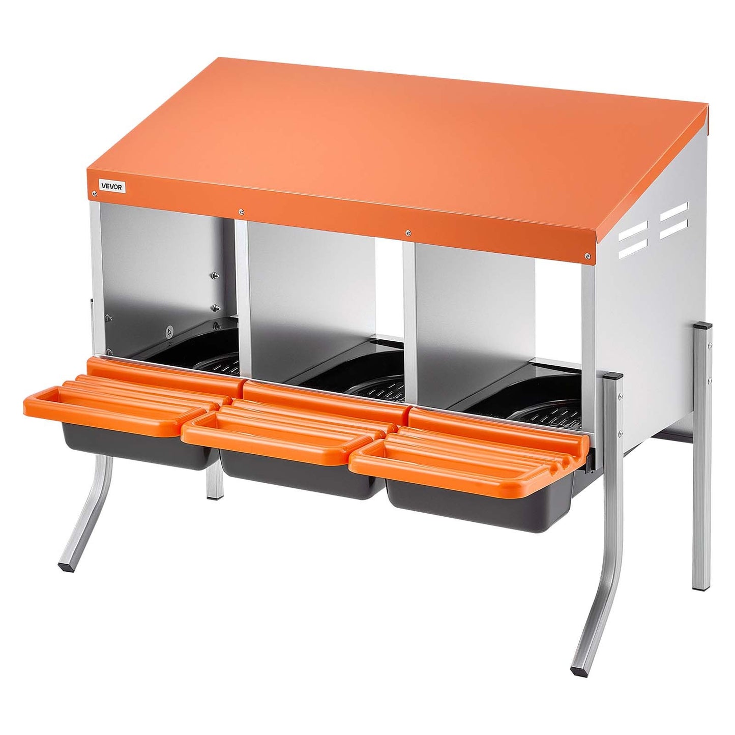 VEVOR Chicken Nesting Boxes, 3 Compartments, with Support Legs, Easy Egg Collection,-$70