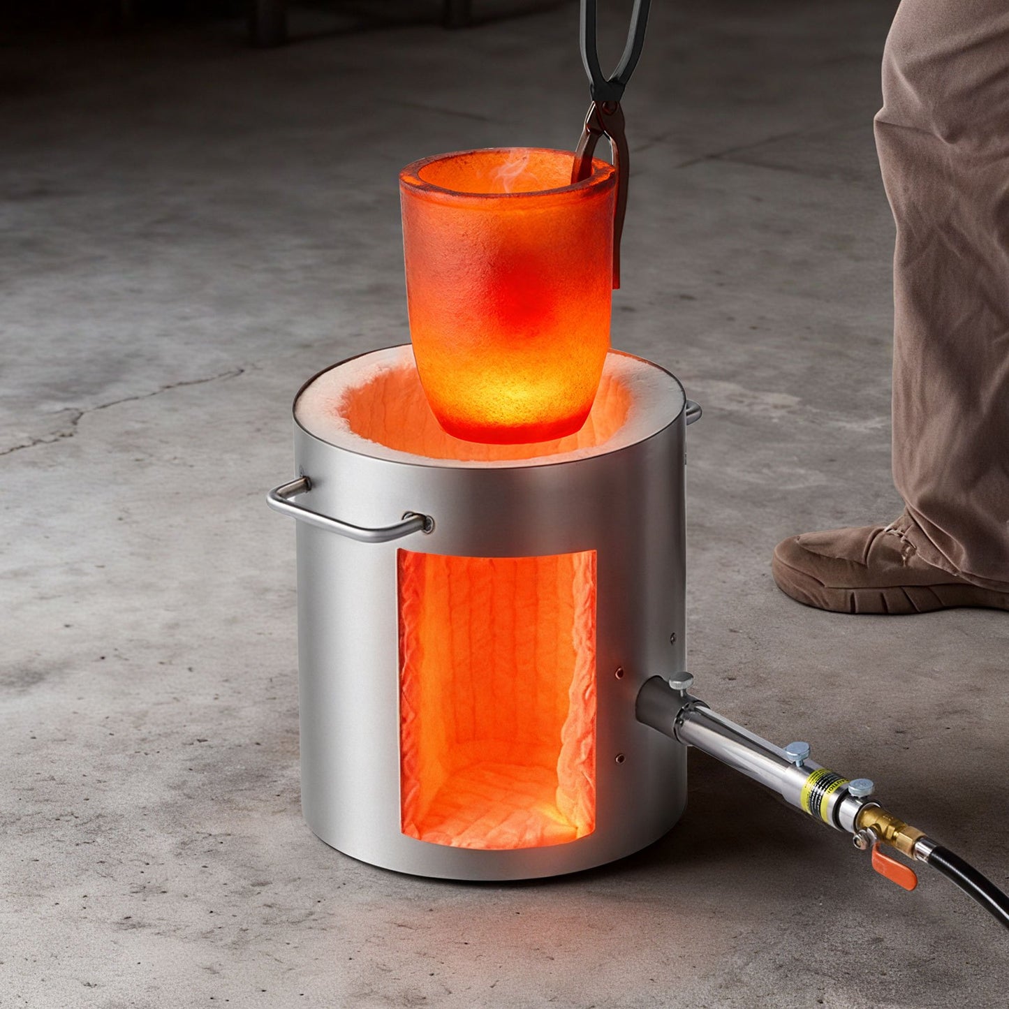 VEVOR Propane Melting Furnace Kit, 8KG/18lbs Gas Metal Melting Furnace Kit, Foundry Home Kiln,-$100