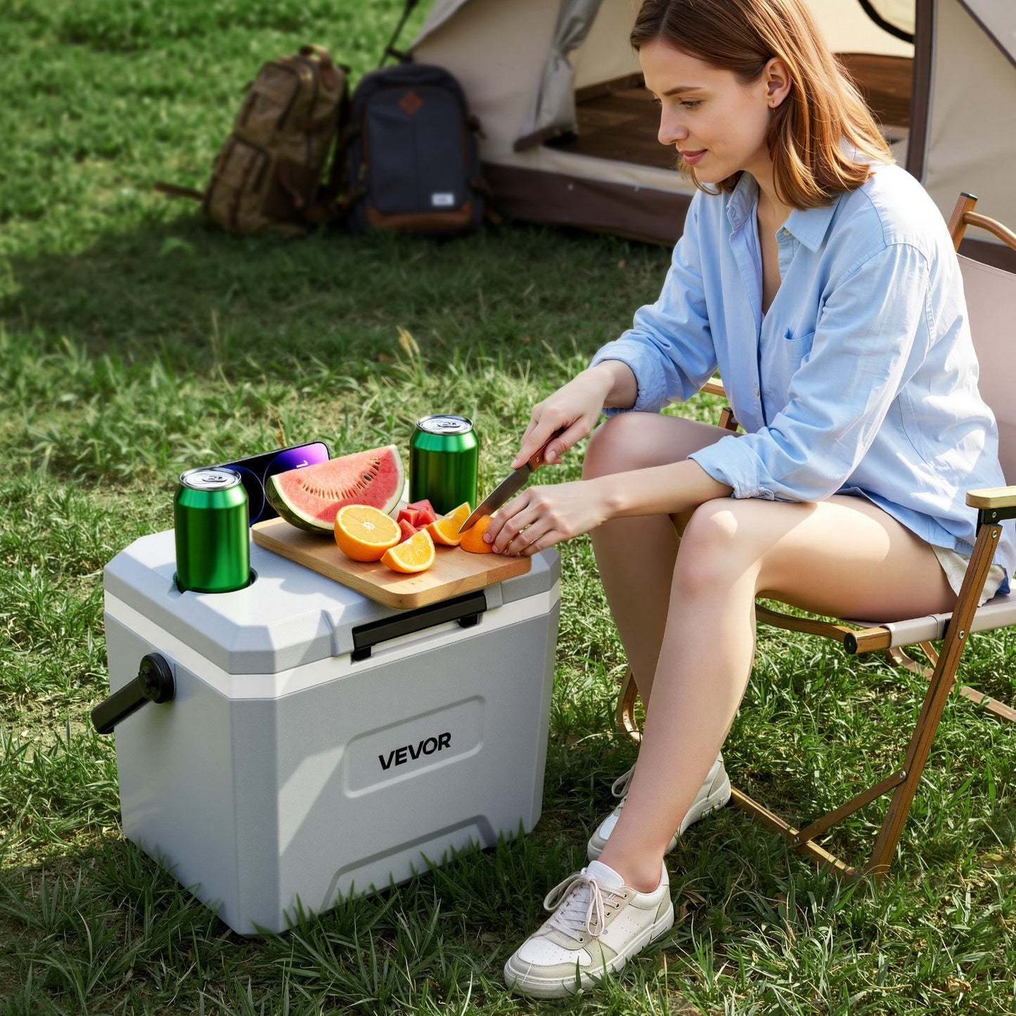 VEVOR Hard Cooler, 17QT Portable Cooler, Leak-Resistant Coolbox Keeps Contents Cool for 48 Hours,-$35