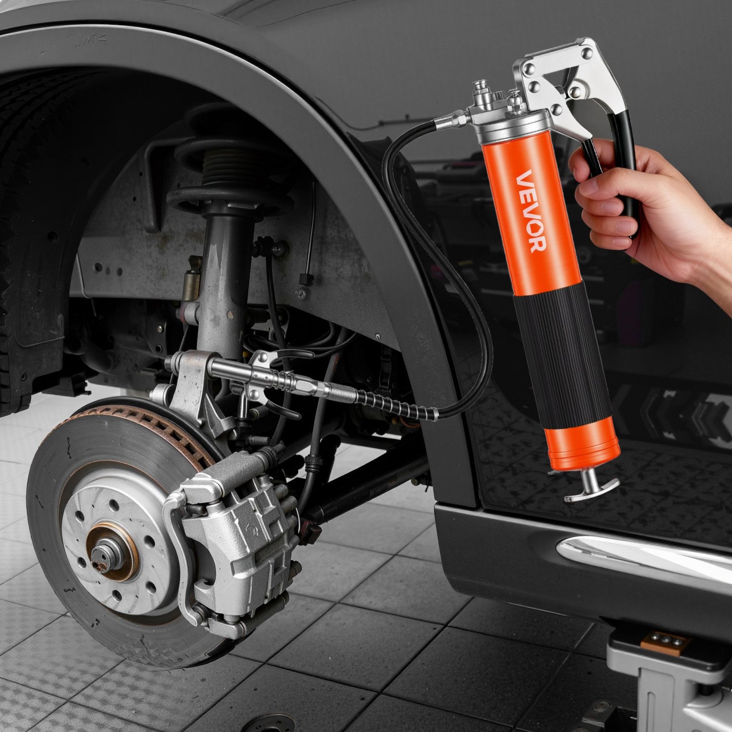 VEVOR Grease Gun, 8000 PSI, Pistol Grip Grease Gun Kit with 14 oz Capacity, Includes 18-Inch Flex Hose,-$20