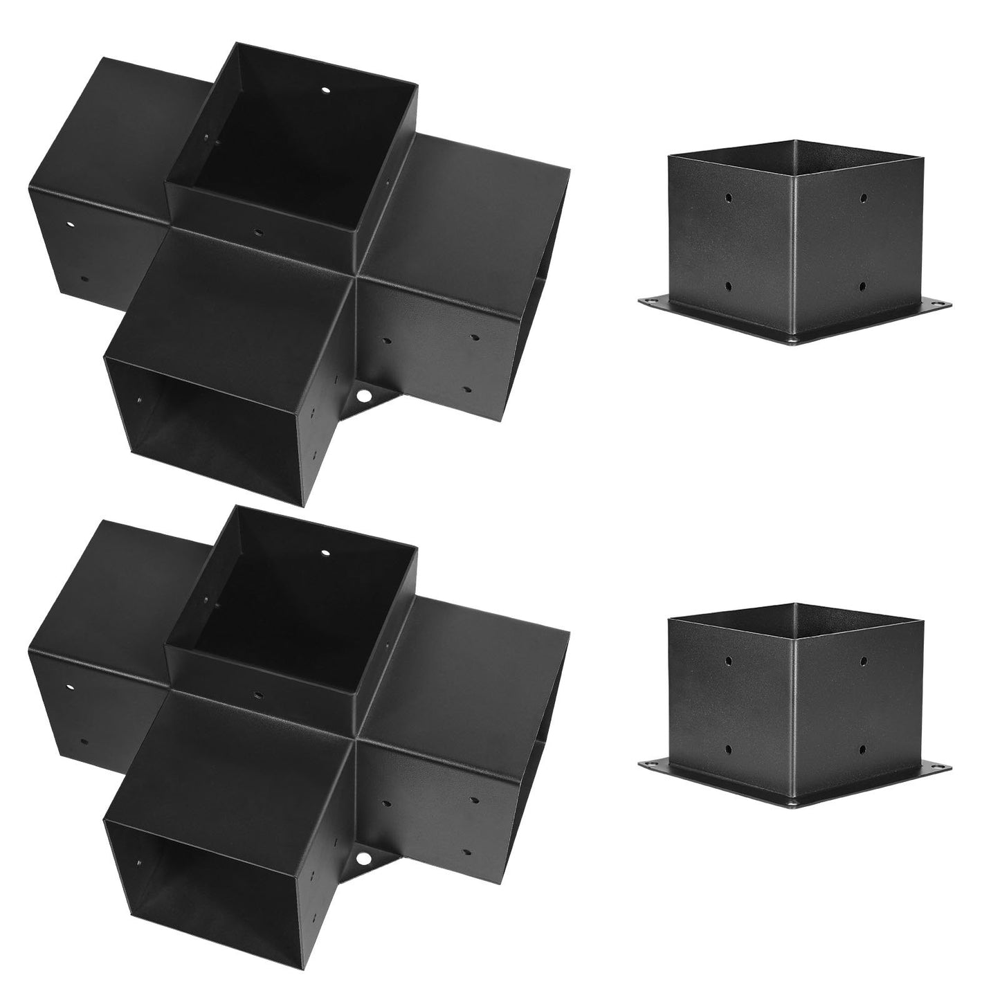 VEVOR Pergola Bracket Kit 6''x6''(Inner Size 5.6x5.6), 4pcs 4-Way Heavy Duty Corner Bracket,-$110