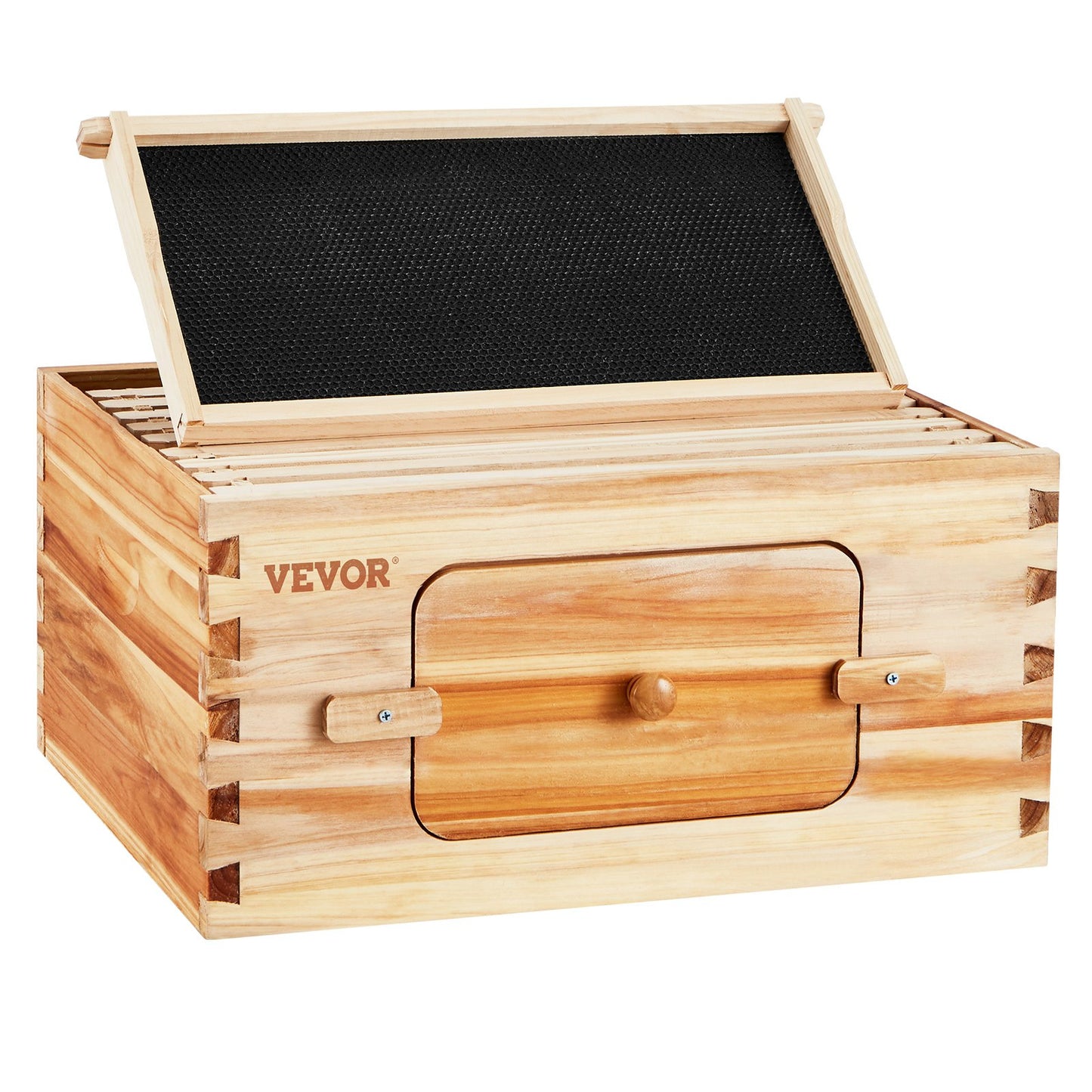 VEVOR Bee Hive Deep Box Starter Kit, 100% Beeswax Coated Natural Fir Wood,-$45