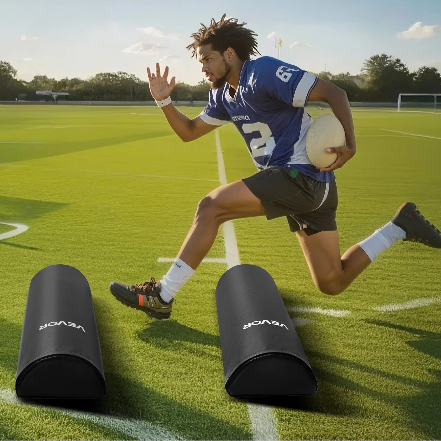 VEVOR Football Tackling Dummy, 42.5 in PVC Step Over Dummy, High-Density Sponge,2PCS,-$80