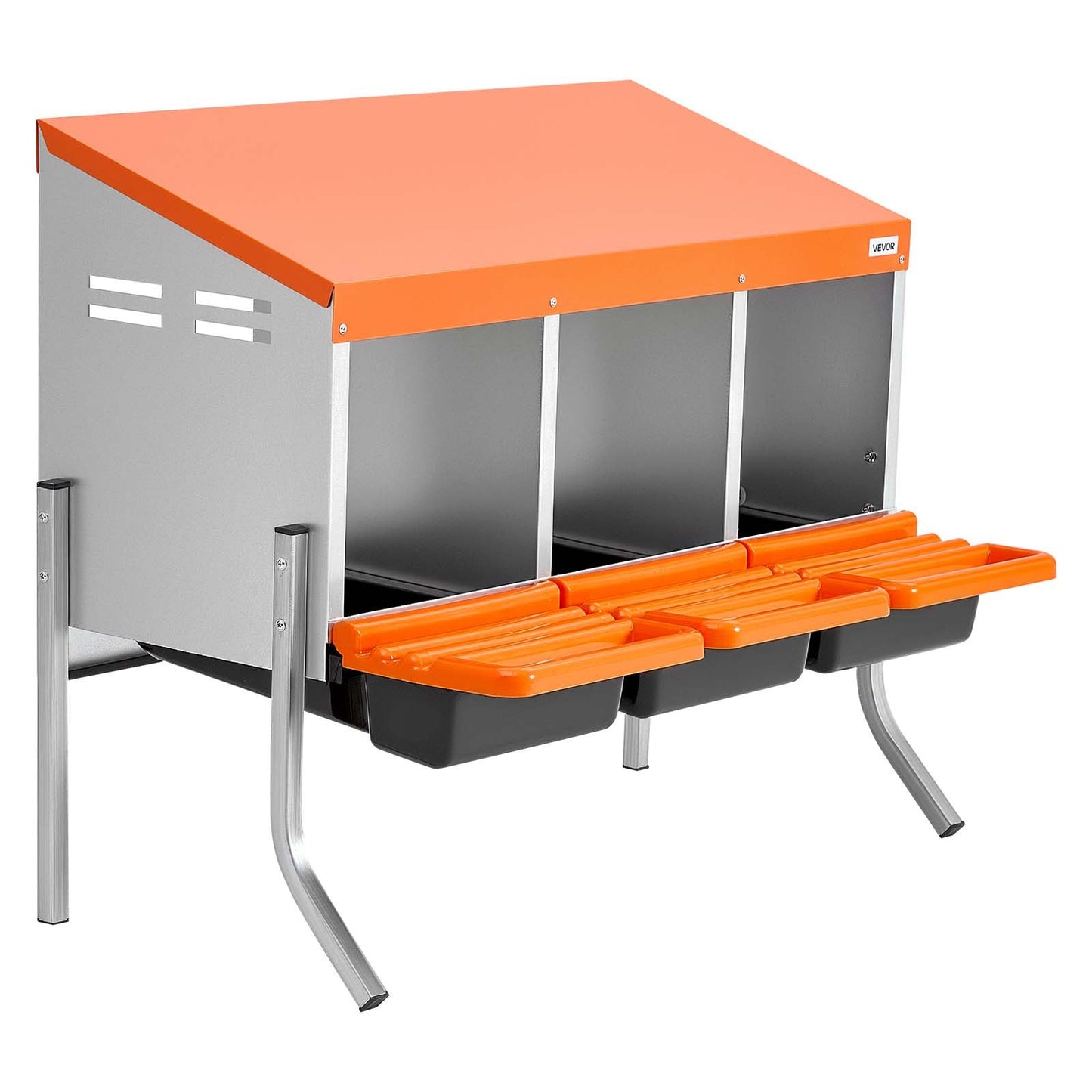 VEVOR Chicken Nesting Boxes, 3 Compartments, with Support Legs, Easy Egg Collection,-$70