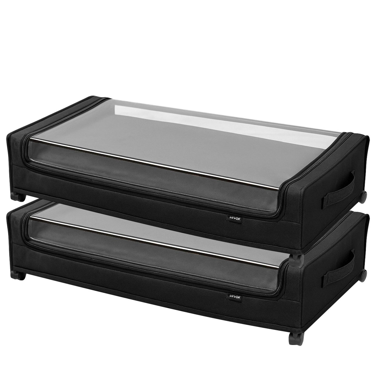 VEVOR Under Bed Storage with Wheels, 30.3 x 18.5 x 6.8 inch, Underbed Containers,-$30