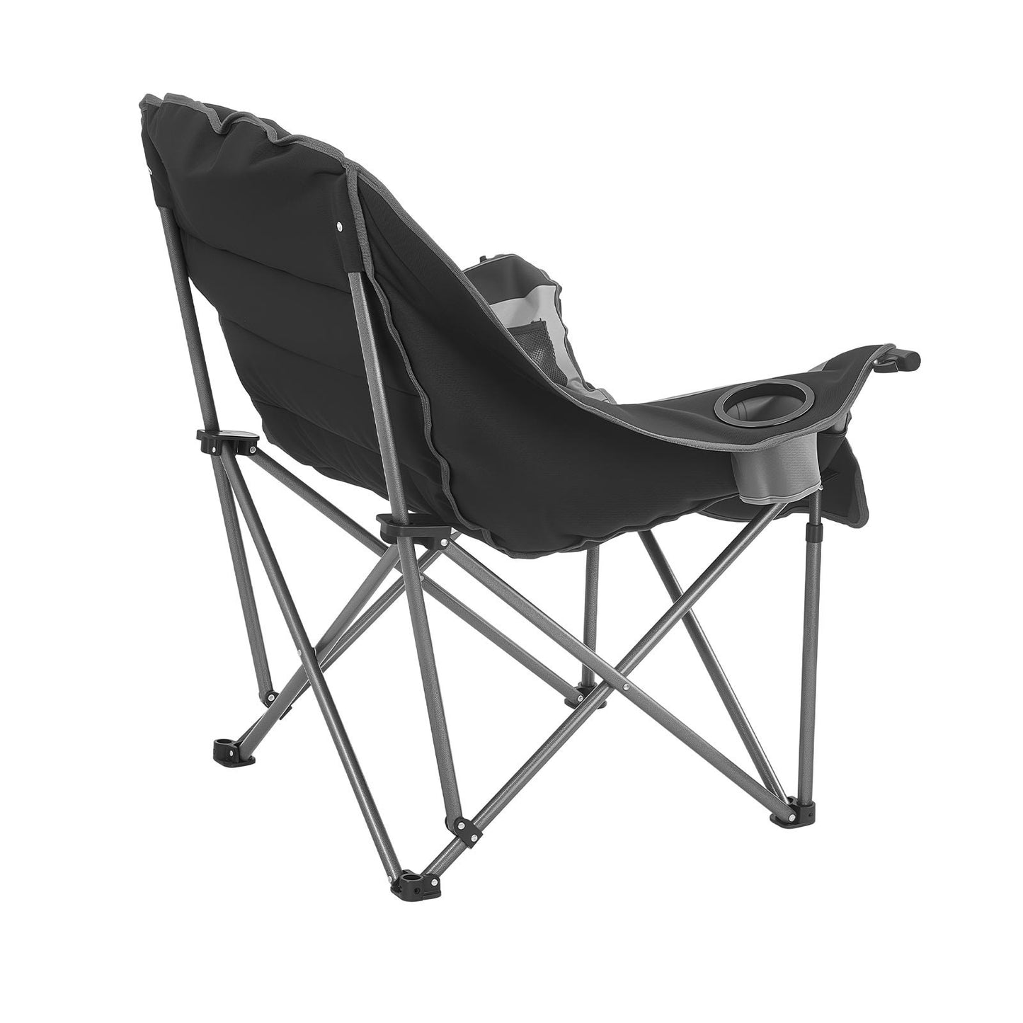 VEVOR Oversized Portable Padded Folding Camping Chairs,450lbs Heavy Duty Support,with Dual Cup Holders & Wine Glass Holders,1 Pack