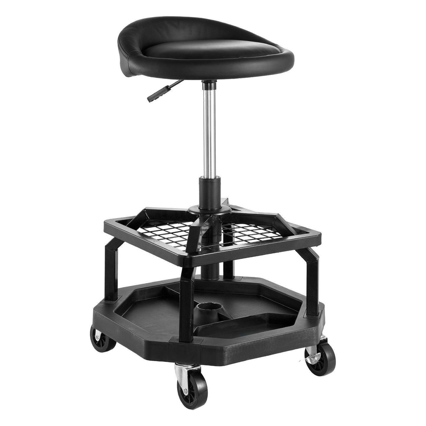VEVOR Rolling Shop Stool, Pneumatic Garage Seat/Work Stool with 300 lbs Capacity,-$85