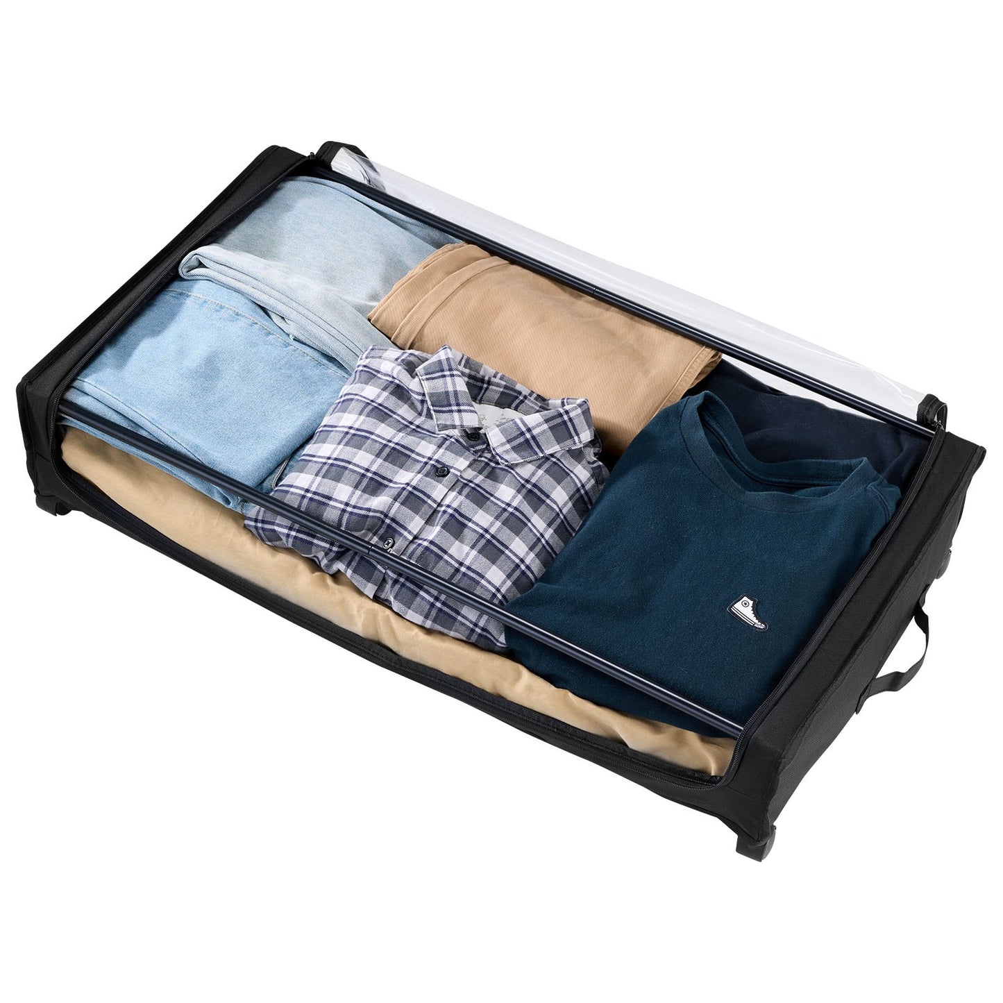 VEVOR Under Bed Storage with Wheels, 30.3 x 18.5 x 6.8 inch, Underbed Containers,-$30