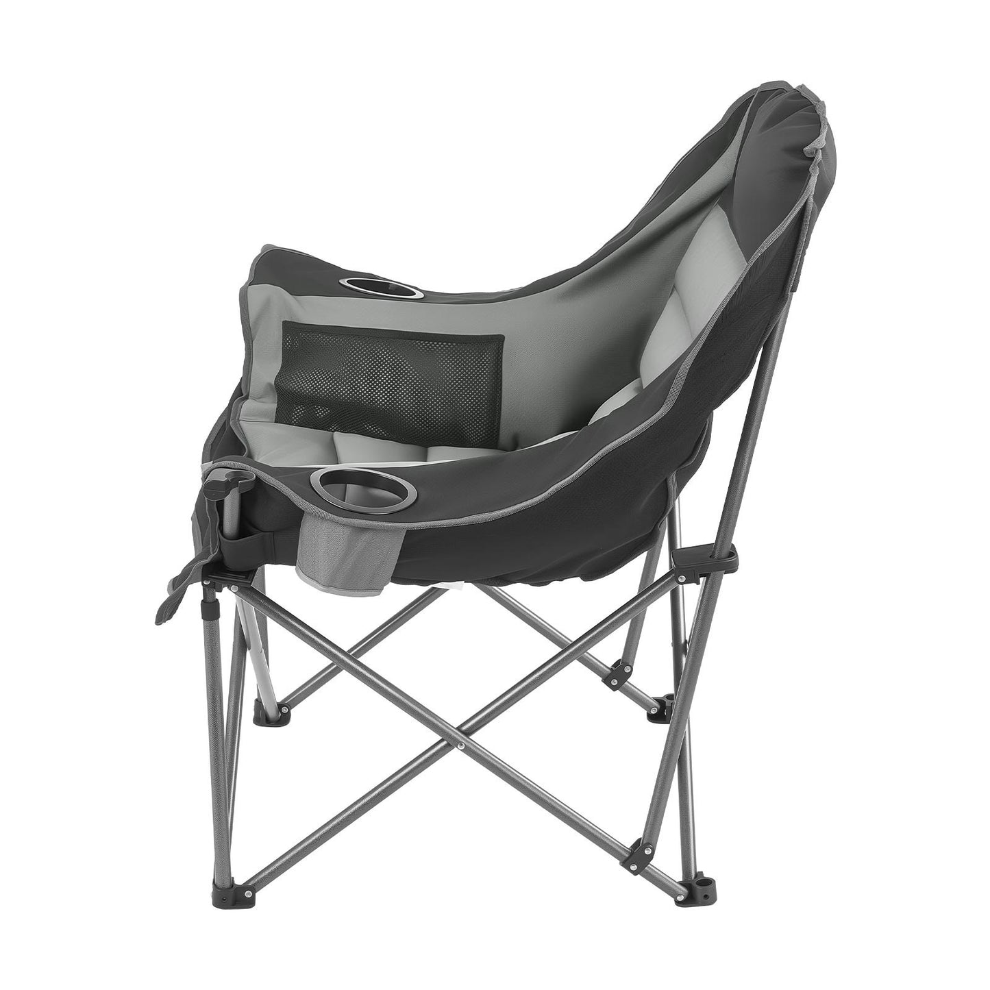 VEVOR Oversized Portable Padded Folding Camping Chairs,450lbs Heavy Duty Support,with Dual Cup Holders & Wine Glass Holders,1 Pack