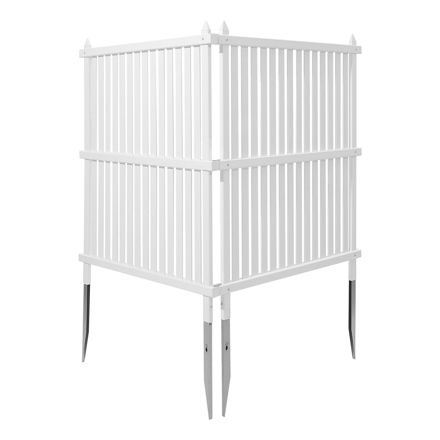 VEVOR 2 Panels Vinyl Privacy Screen, 36 x 45 in Outdoor Fence Enclosure with Galvanized Stakes,-$55