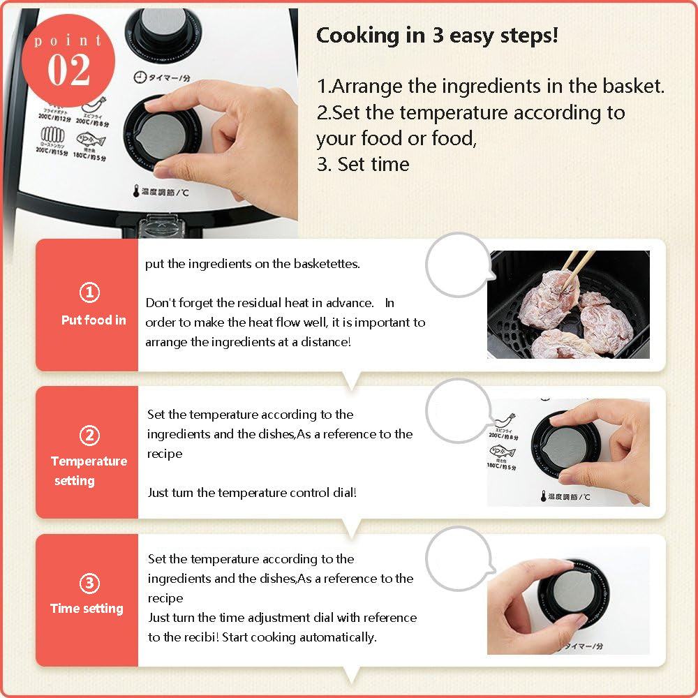 Brand new Karalla Hot Air Frying Deep Fryer, Healthy Cooking, Time-saving, (black & white)