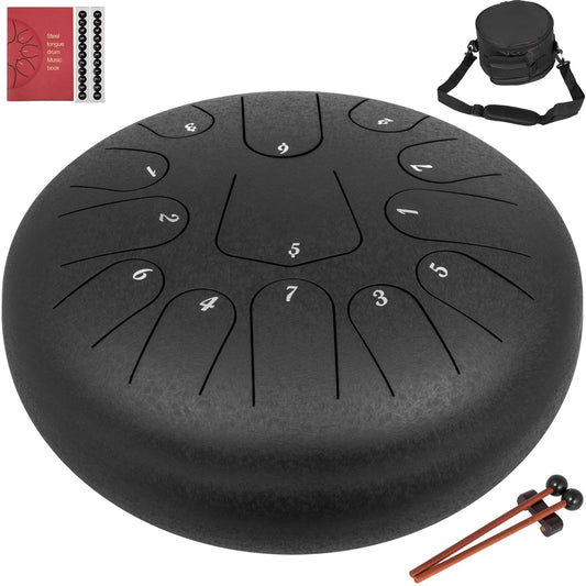 VEVOR Steel Drum, 13 Notes Percussion Instrument, 12 Inches Tongue Drum, Steel Tongue Drum,-$55
