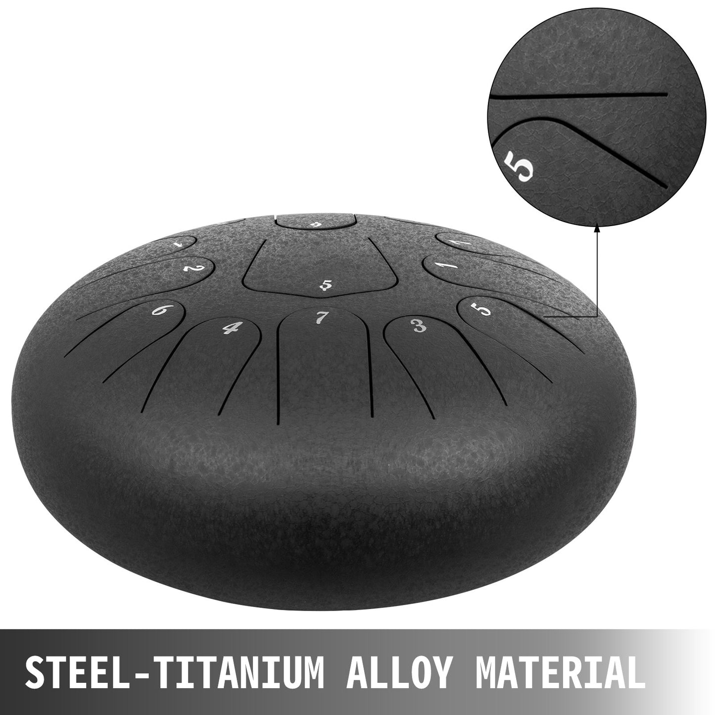 VEVOR Steel Drum, 13 Notes Percussion Instrument, 12 Inches Tongue Drum, Steel Tongue Drum,-$55