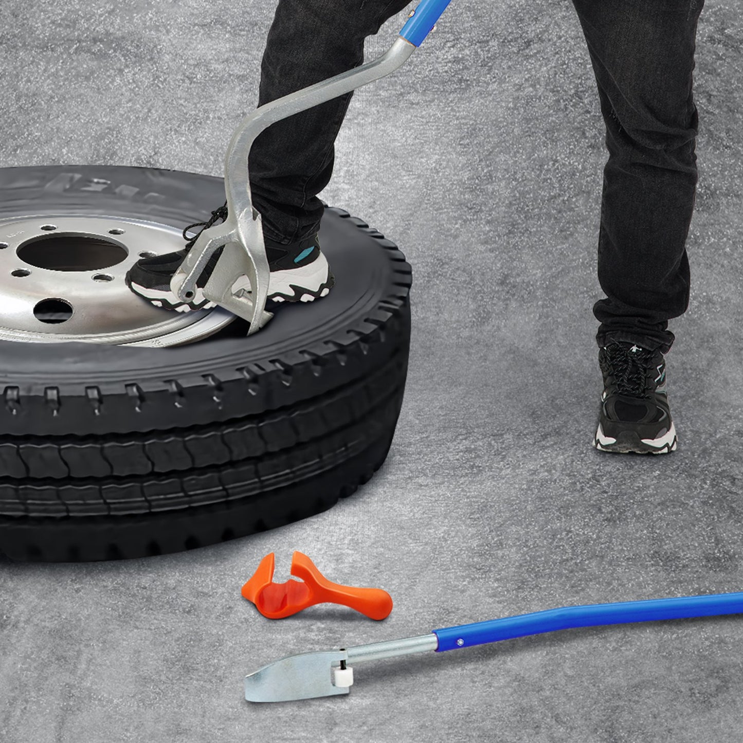 BNIB-17.5" to 24" Tire Changer Mount Demount Tool Tools Tubeless Truck Bead Blue