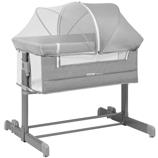 VEVOR Baby Bassinet, 5-Level Height Adjustable,Bedside Sleeper with Comfy Mattress and Wheels,-$100