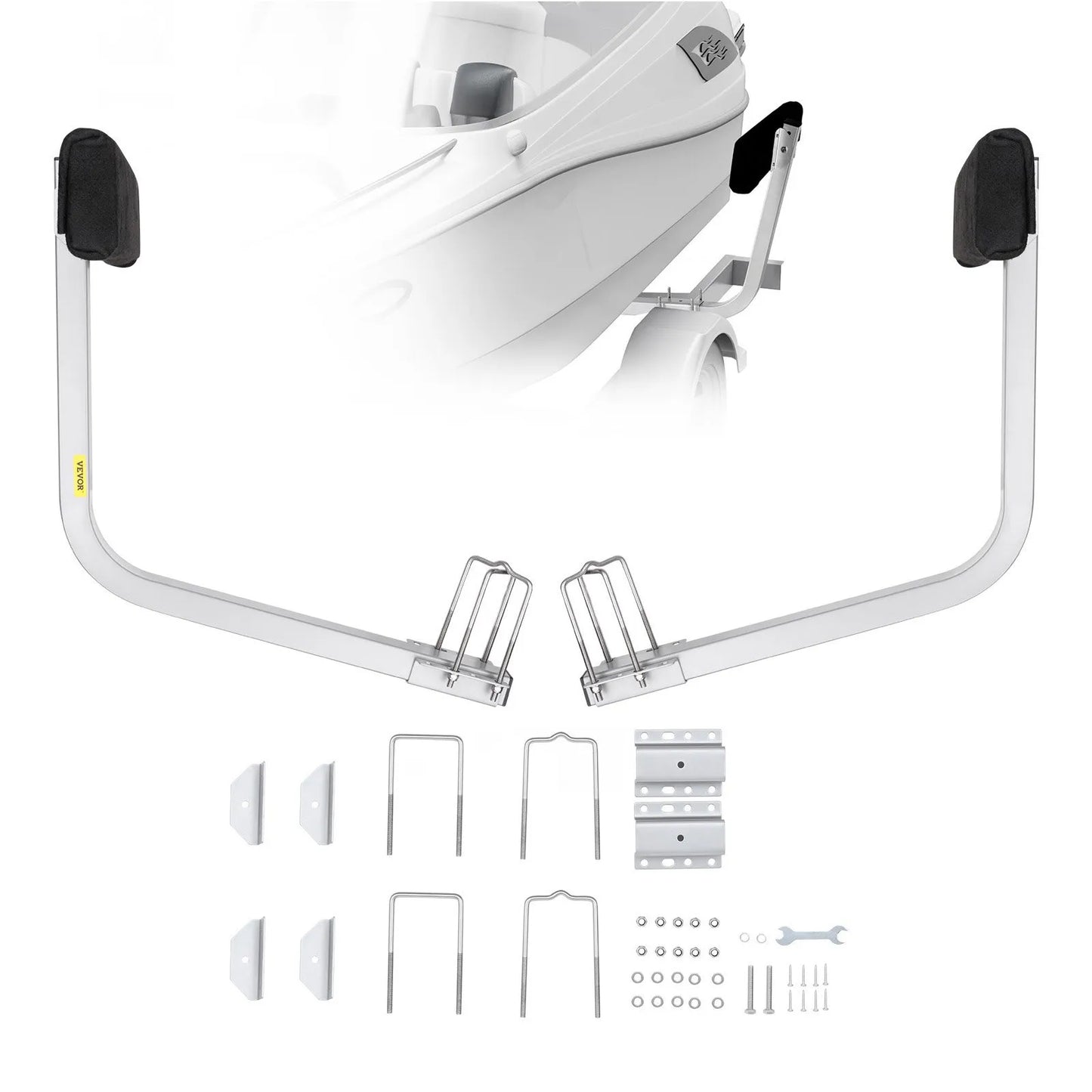 VEVOR Boat Trailer Guide, 2PCS Adjustable Short Bunk Guide-Ons, Hardened Steel Trailer Guide Poles,-$60