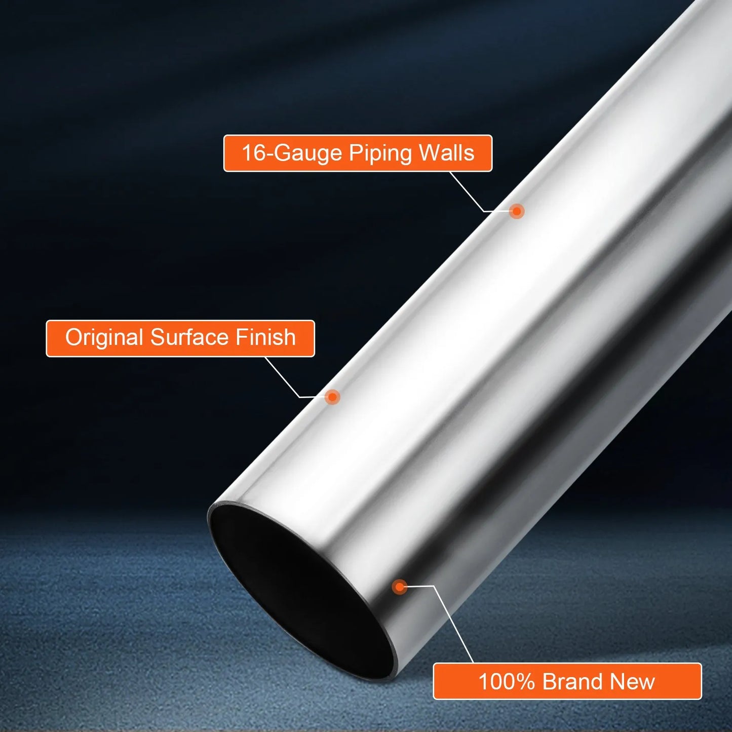 VEVOR Exhaust Kit, 16pcs, DIY Universal Galvanized Steel Exhaust Kit with Slip-Fit Joint & Large Exhaust Tube