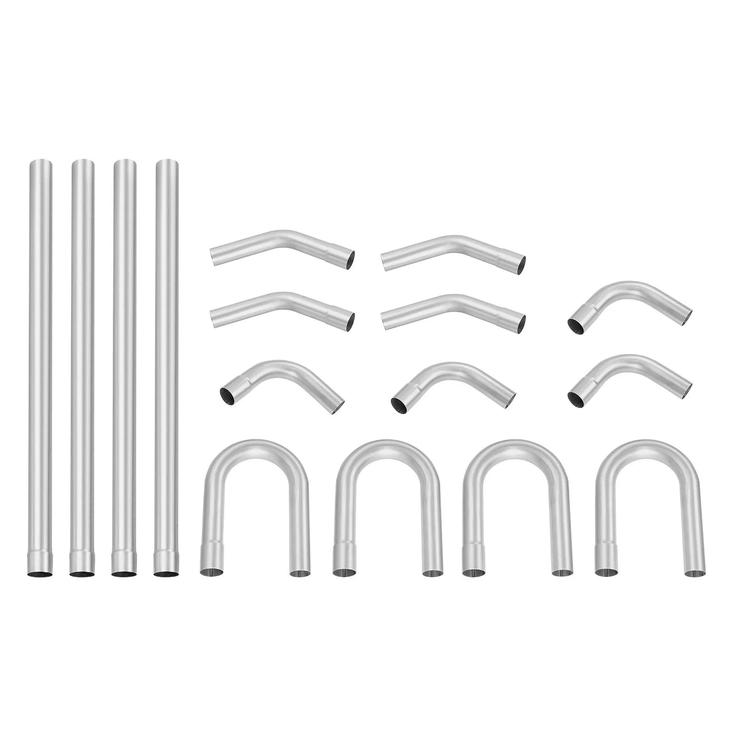 VEVOR Exhaust Kit, 16pcs, DIY Universal Galvanized Steel Exhaust Kit with Slip-Fit Joint & Large Exhaust Tube