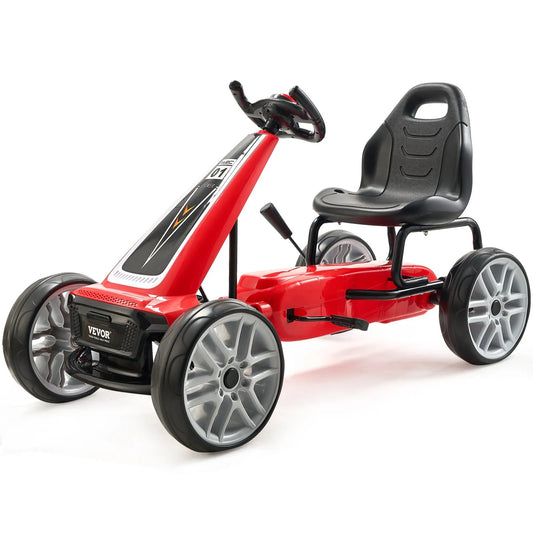 VEVOR Kids Pedal Go Kart, 4 Wheel Off-Road Pedal Go Cart Ride On Toy for Kids, Steering Wheel, Ages 5-12,-$100