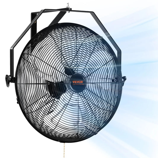 VEVOR Wall Mount Fan, 18 Inch, 3-speed High Velocity Max. 4150 CFM, Waterproof Industrial Wall Fan,-$60