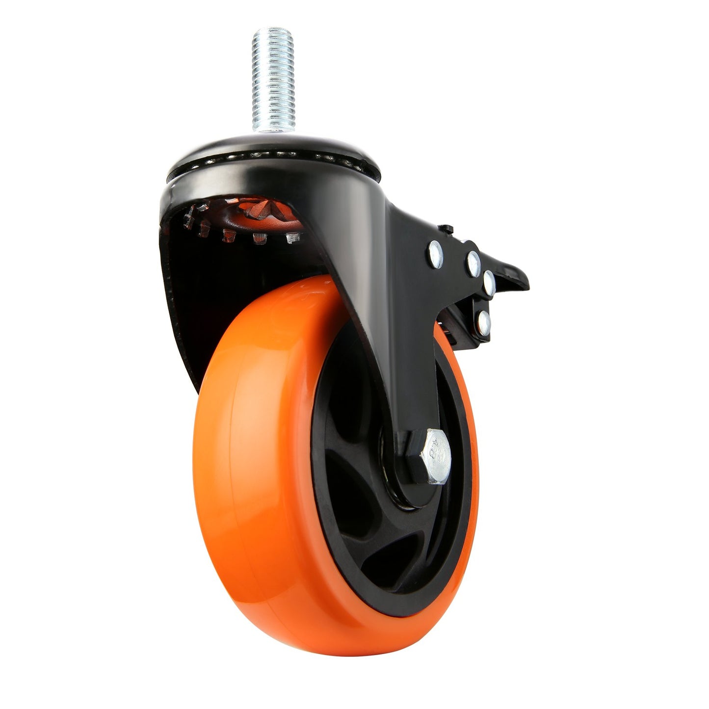 VEVOR Caster Wheels, 4 inch, Set of 4, 440 lbs Capacity, Threaded Stem Casters with Security Dual Locking,-$25