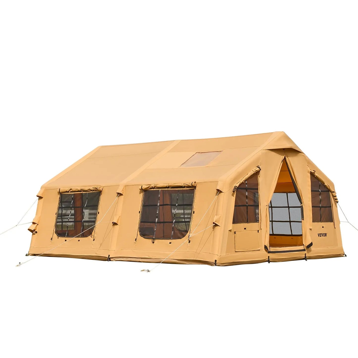 VEVOR Inflatable Tents for Camping, 8-12 Person Easy Setup Blow up Tent with Hand Pump, with 2 Skylights