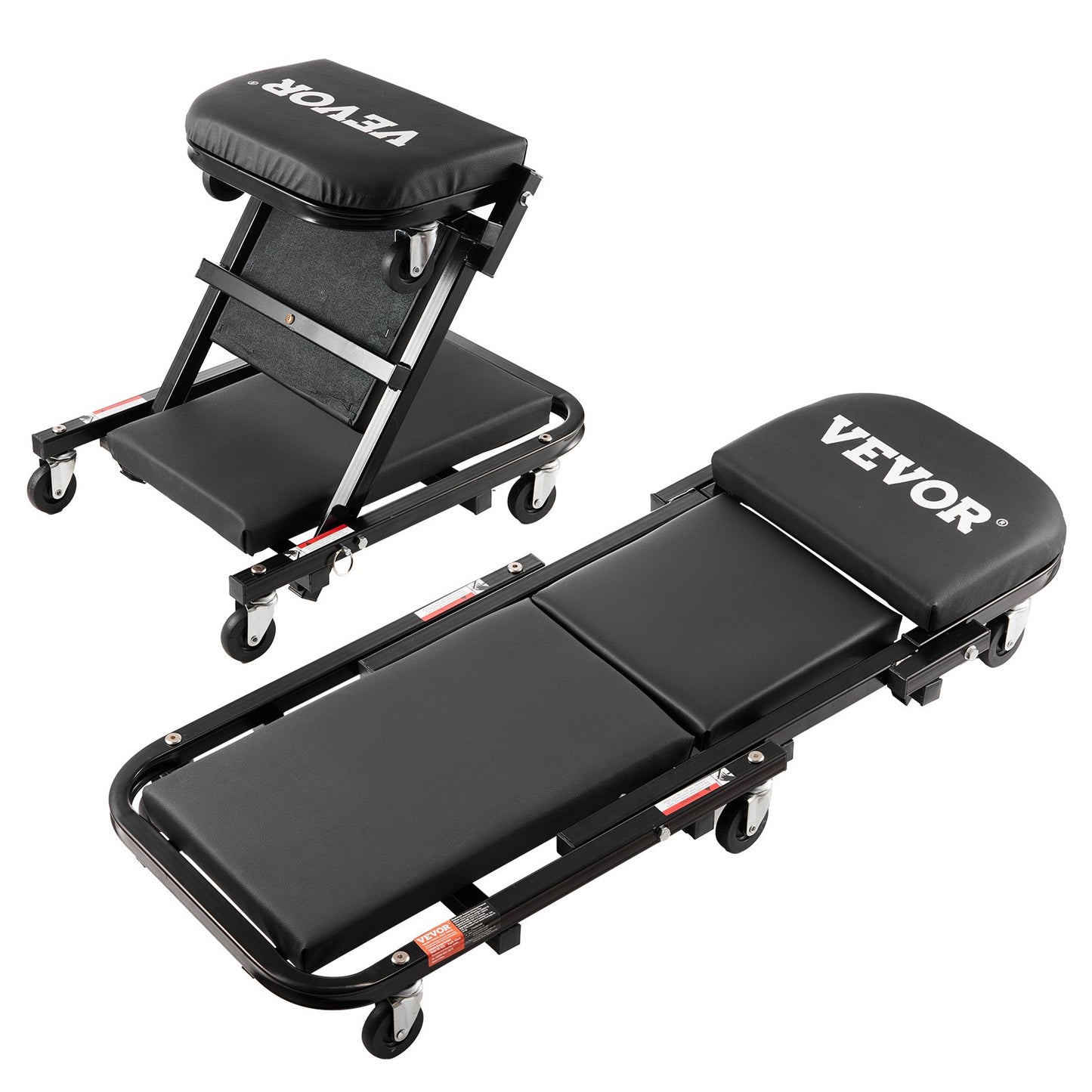 VEVOR Foldable Z Garage Creeper, 40 in, 450 lbs Load Capacity Rolling Folding Mechanic Creeper Stool,-$55