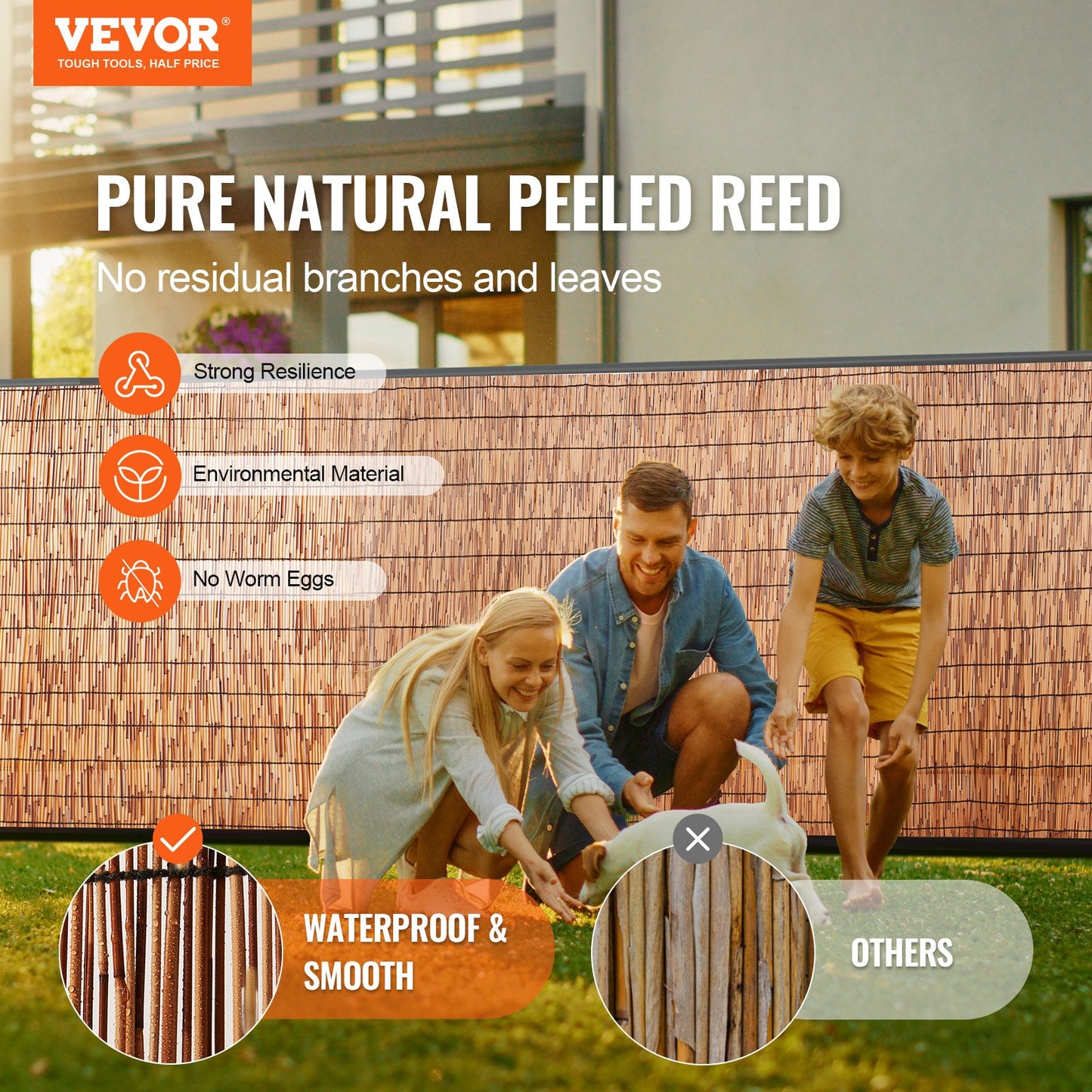 VEVOR Reed Fence Backyard Landscaping Privacy Blind Fencing Screen 13.3' x 3.3',-$30