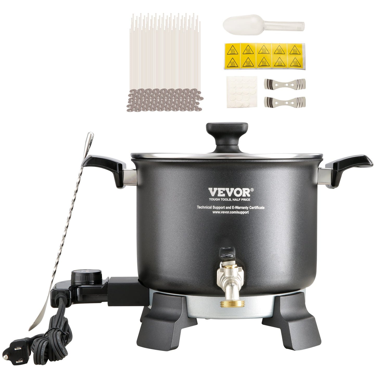 VEVOR 5 L Wax Melter for Candle Making, Large Electric Wax Melting Pot Easy Pour Spout,-$40