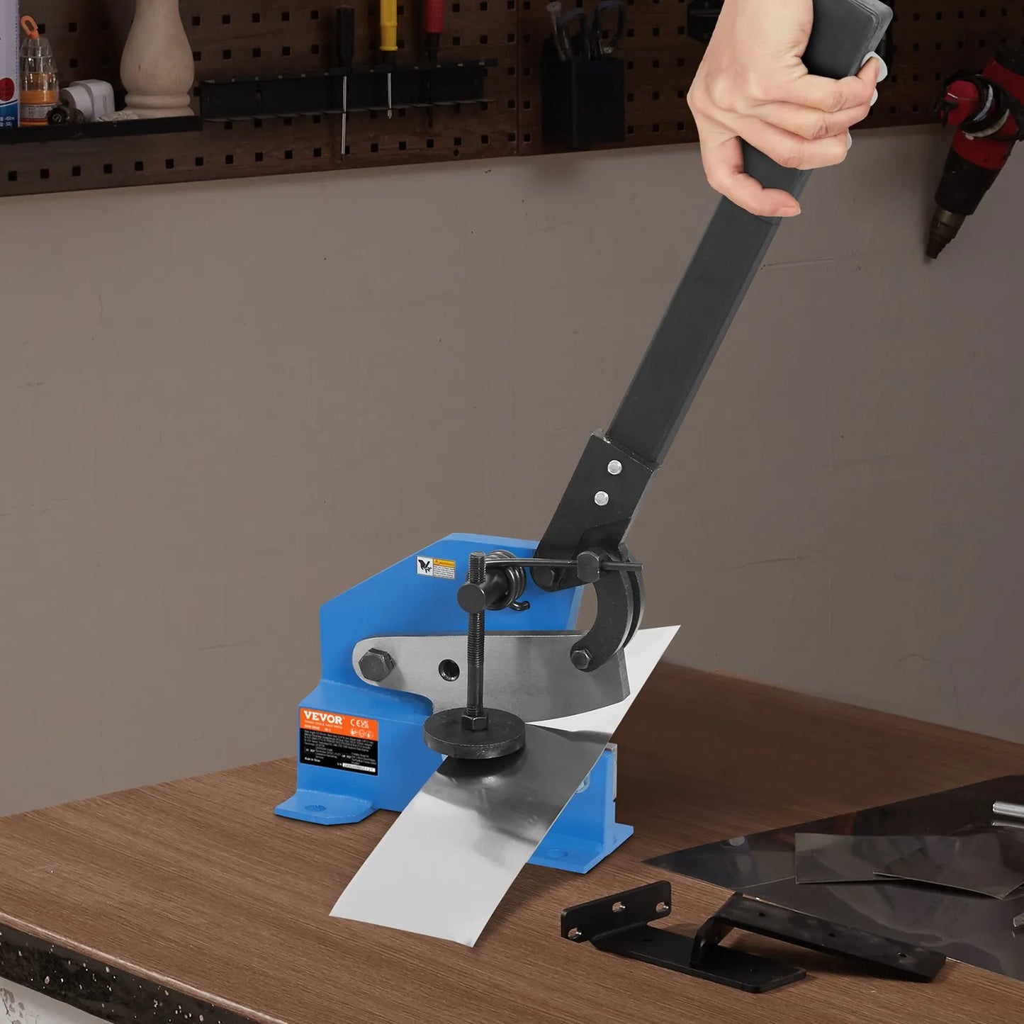 VEVOR 5" Manual Hand Plate Shear for Metal Sheet Processing, HS-5 Benchtop Cutter with Q235 Material,-$65
