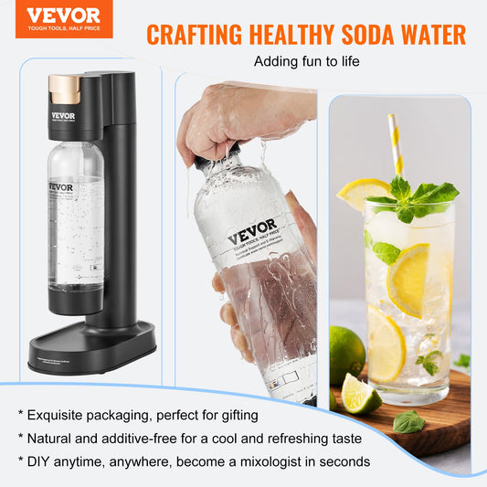 VEVOR Sparkling Water Maker, Soda Maker Machine for Home Carbonating, Seltzer Water Starter Kit,-$60