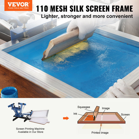 VEVOR Screen Printing Kit, 6 Pieces Aluminum Silk Screen Printing Frames, 10x14inch,-$35