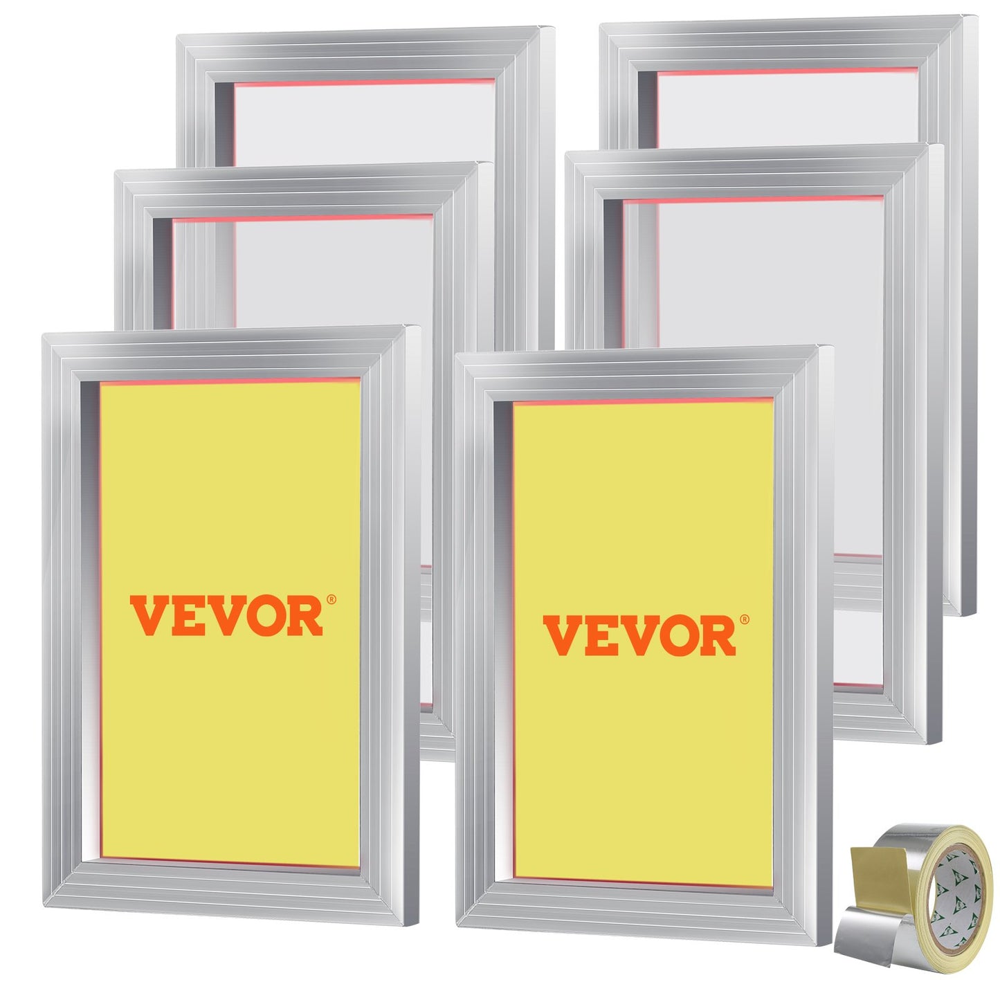 VEVOR Screen Printing Kit, 6 Pieces Aluminum Silk Screen Printing Frames, 10x14inch,-$35