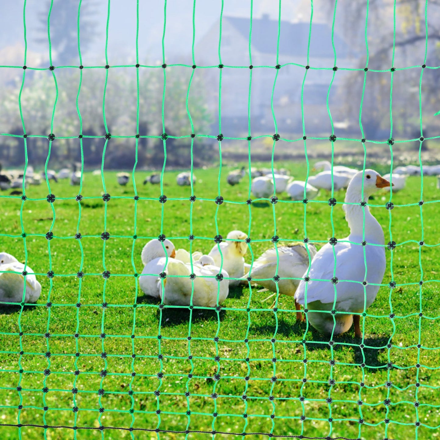 VEVOR Electric Fence Netting, 48" H x 168' L, PE Net Fencing Kit with Posts & Double-Spiked Stakes,-$150