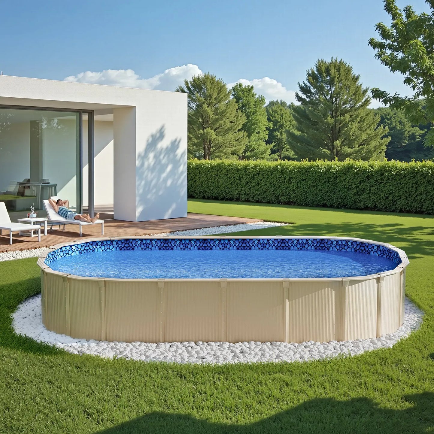VEVOR 12 x 24 ft Oval Pool Liner, Overlap Style Above Ground Pool Liners, 48-to-54inch Wall Height,-$130