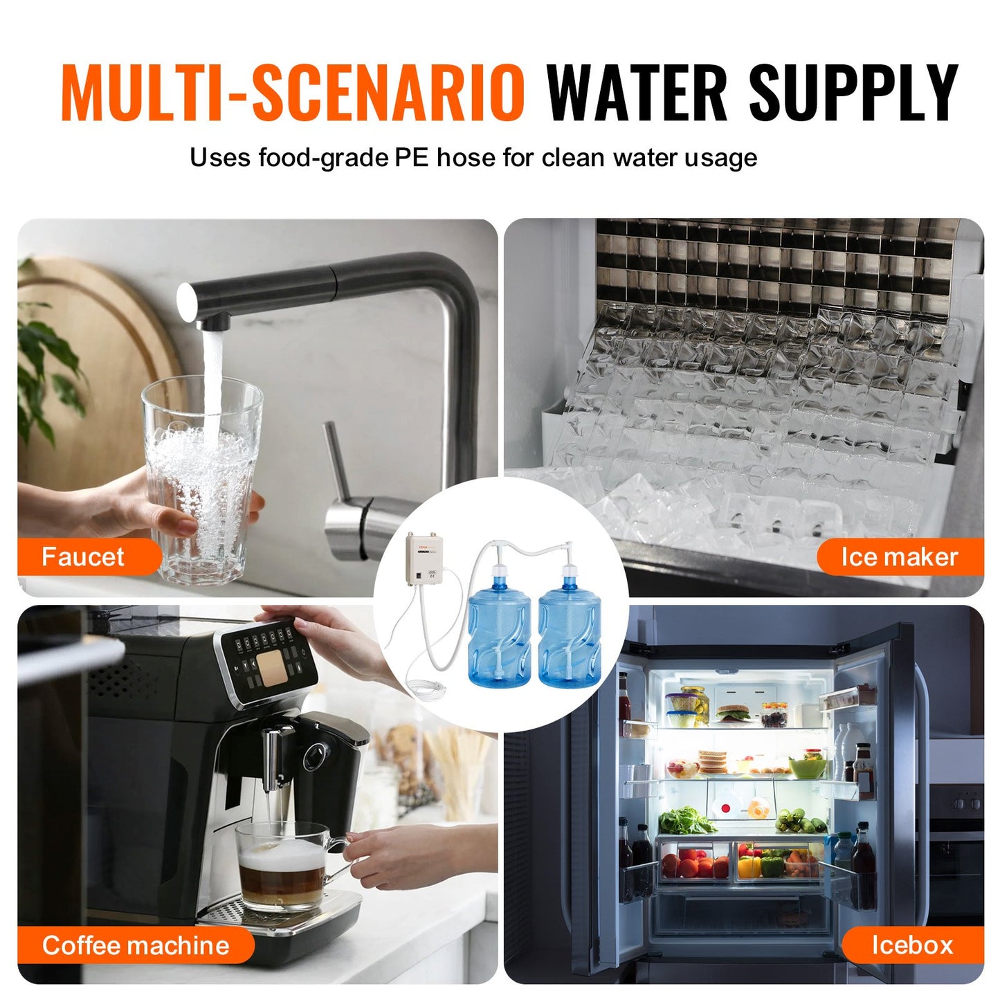 VEVOR Bottled Water Dispensing System 20 ft Water Dispensing Pump System with US Plug 115V AC,-$50