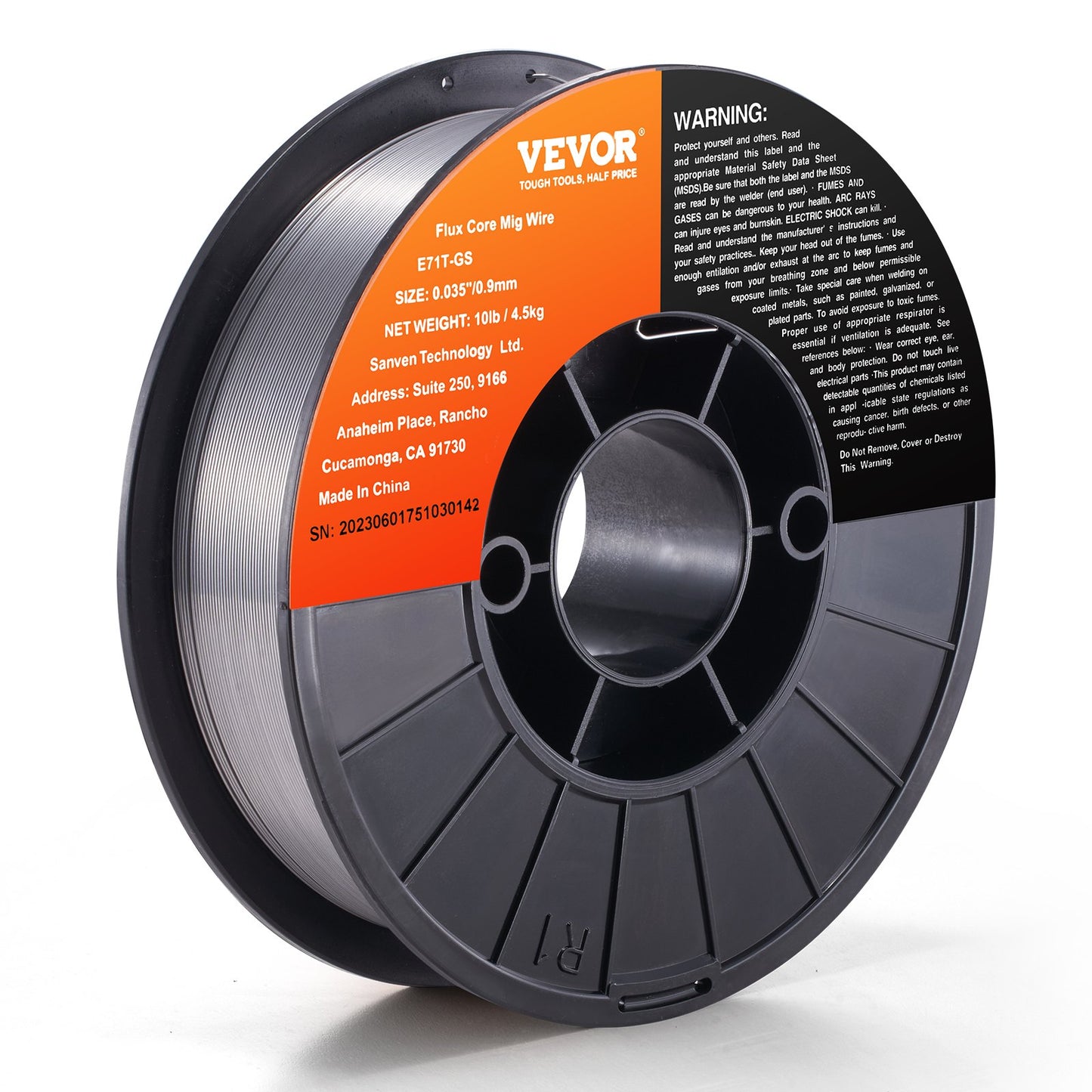 VEVOR Flux Core Welding Wire, E71T-GS 0.035-inch 10LBS, Gasless Mild Steel MIG Welding Wire, -$30