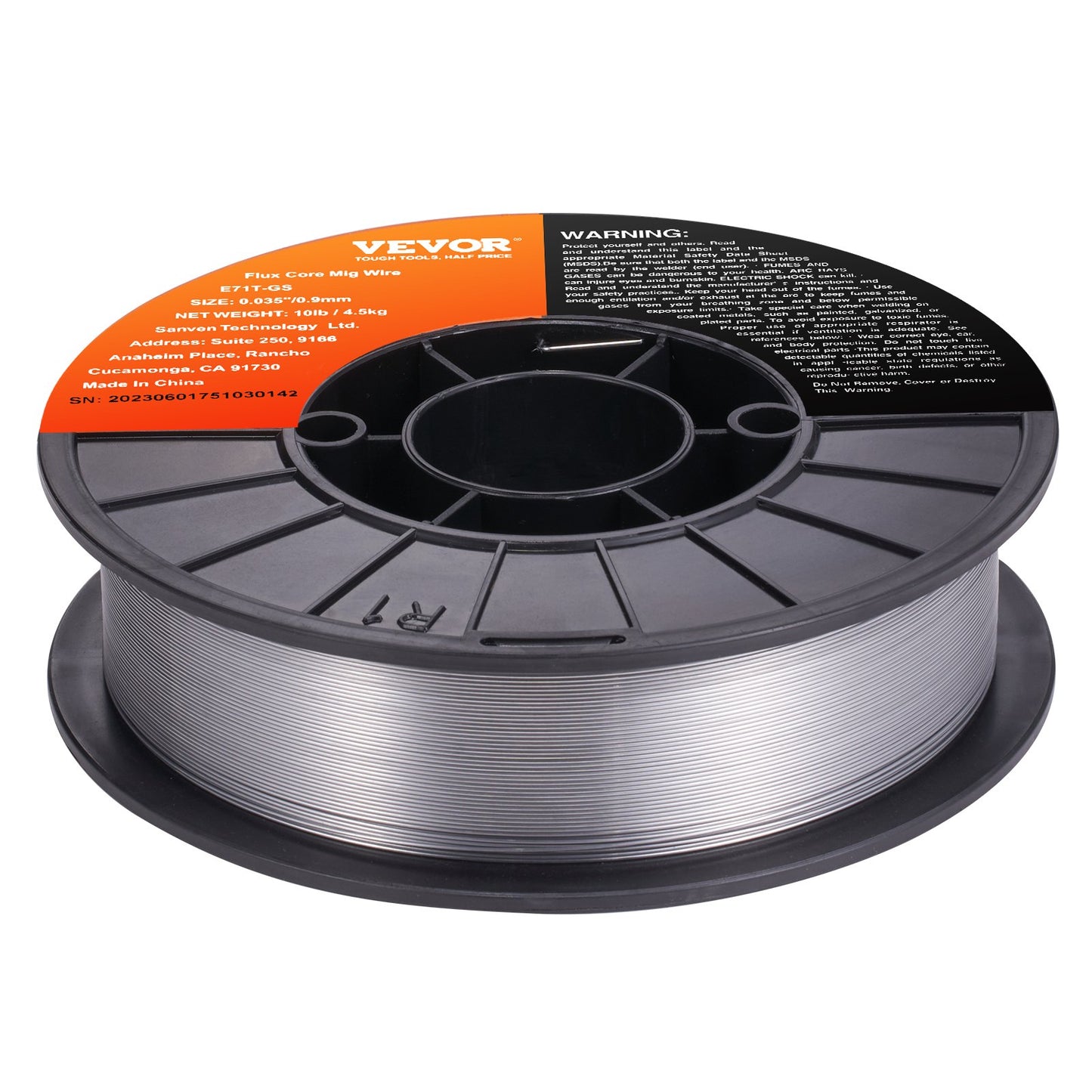 VEVOR Flux Core Welding Wire, E71T-GS 0.035-inch 10LBS, Gasless Mild Steel MIG Welding Wire, -$30