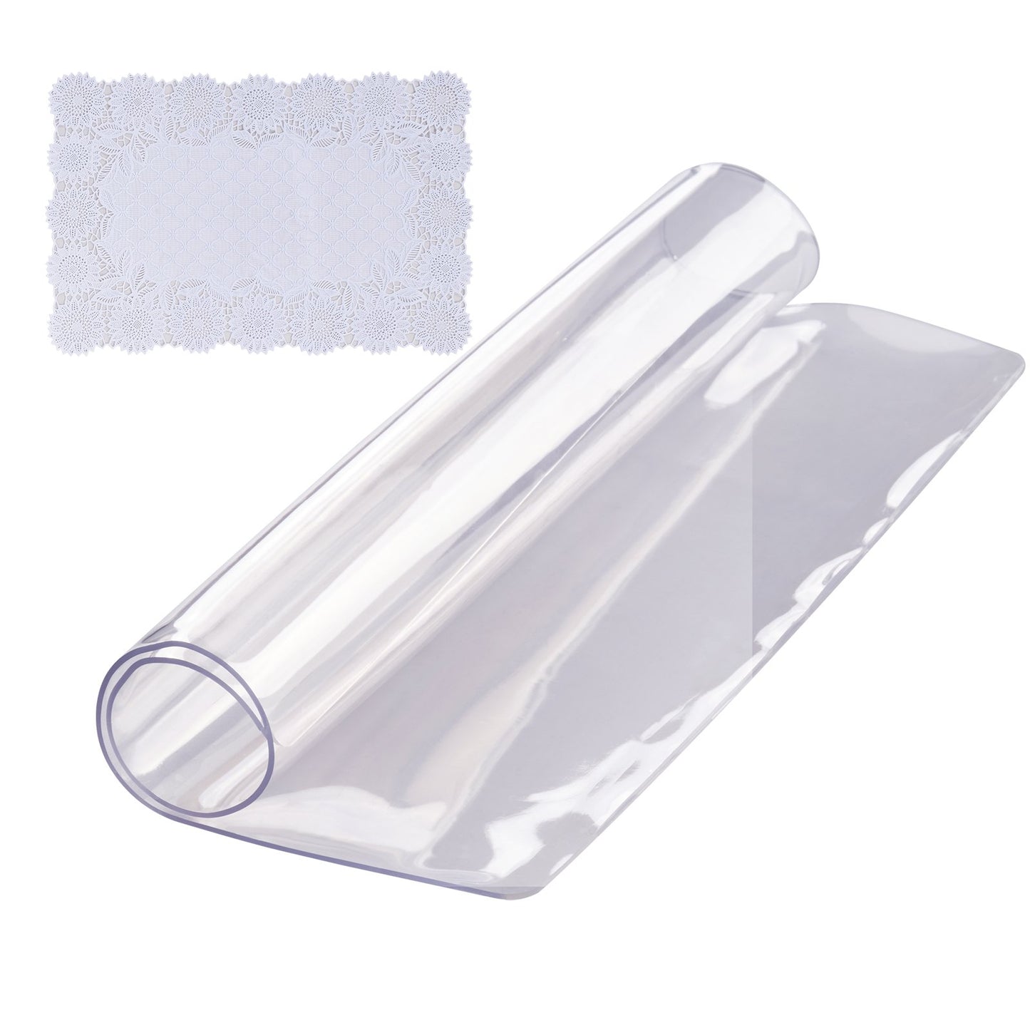VEVOR Clear Table Cover Protector, 12" x12"/305 x 305 mm Table Cover, 1.5 mm Thick PVC Plastic Tablecloth,-$10
