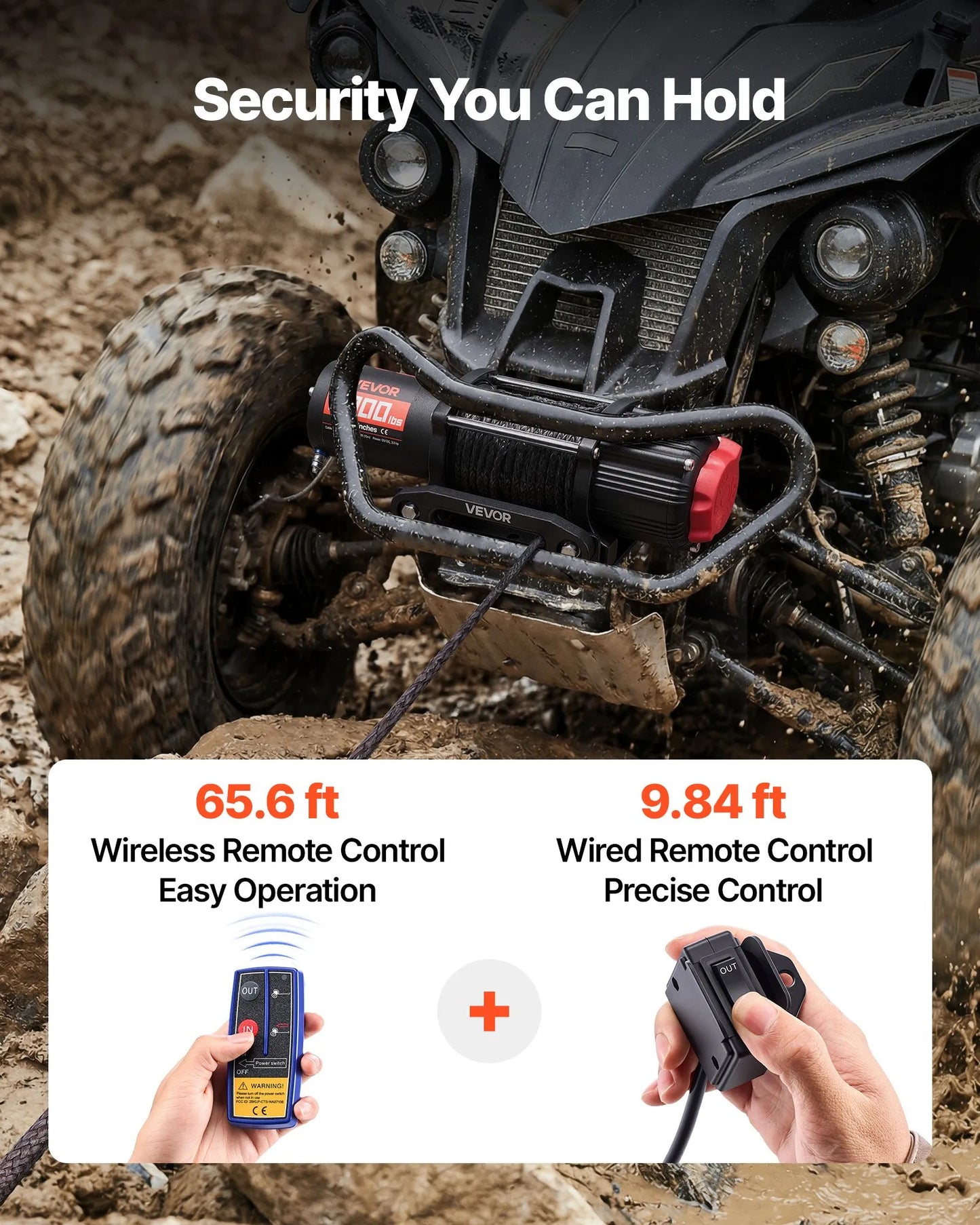 VEVOR 6000 lbs Electric Winch, 12V DC ATV/UTV Winch with Φ0.24 in x 49.2 ft Synthetic Rope,-$150